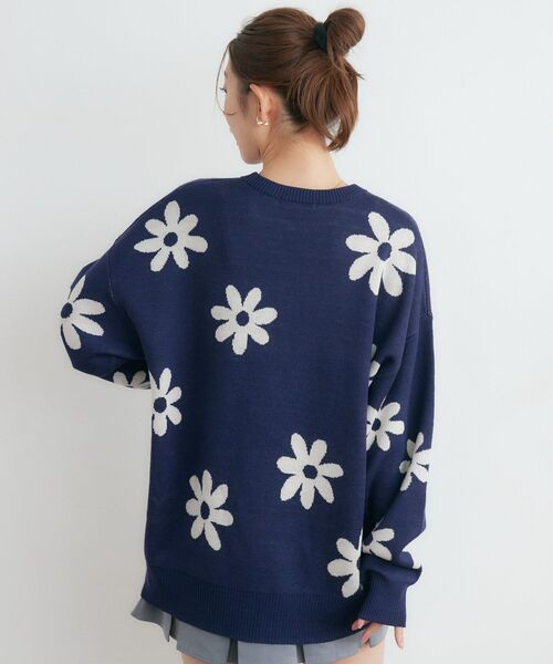 RETRO GIRL（レトロガール）の「柄アソートジャガードNT（ニット/セーター・レディース・グリーン/ナチュラル/オフホワイト/ダークブルー・FREE）」の21枚目の写真