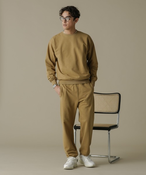 NANO universe（ナノユニバース）の「「NJ/CLUB」HOMESTOCK SORONA裏毛クルーネックスウェット(セットアップ可)（スウェット・メンズ・ブラック/ベージュ・M/L）」の11枚目の写真