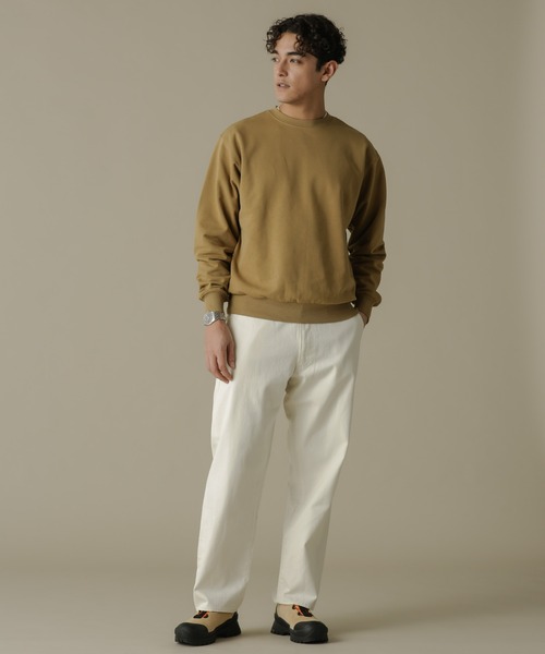 NANO universe（ナノユニバース）の「「NJ/CLUB」HOMESTOCK SORONA裏毛クルーネックスウェット(セットアップ可)（スウェット・メンズ・ブラック/ベージュ・M/L）」の14枚目の写真