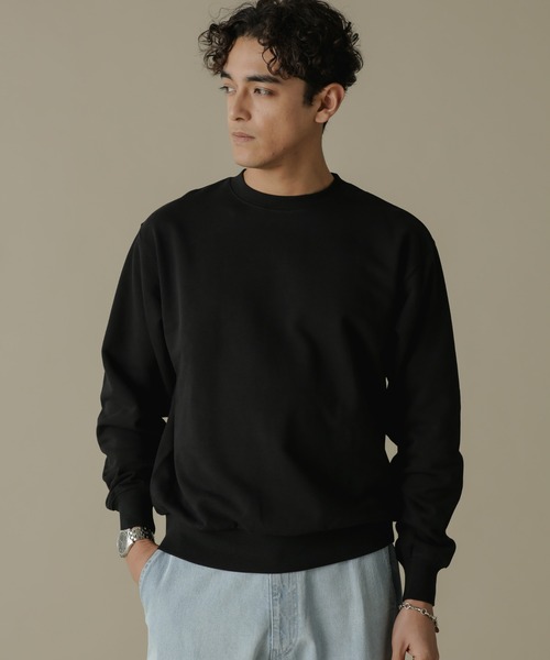 NANO universe（ナノユニバース）の「「NJ/CLUB」HOMESTOCK SORONA裏毛クルーネックスウェット(セットアップ可)（スウェット・メンズ・ブラック/ベージュ・M/L）」の15枚目の写真