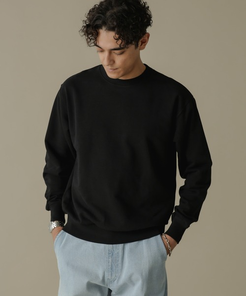 NANO universe（ナノユニバース）の「「NJ/CLUB」HOMESTOCK SORONA裏毛クルーネックスウェット(セットアップ可)（スウェット・メンズ・ブラック/ベージュ・M/L）」の16枚目の写真