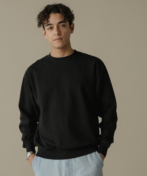 NANO universe（ナノユニバース）の「「NJ/CLUB」HOMESTOCK SORONA裏毛クルーネックスウェット(セットアップ可)（スウェット・メンズ・ブラック/ベージュ・M/L）」の17枚目の写真