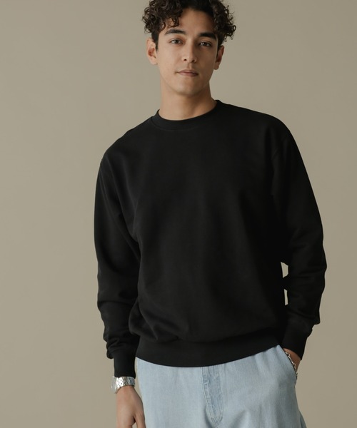NANO universe（ナノユニバース）の「「NJ/CLUB」HOMESTOCK SORONA裏毛クルーネックスウェット(セットアップ可)（スウェット・メンズ・ブラック/ベージュ・M/L）」の18枚目の写真