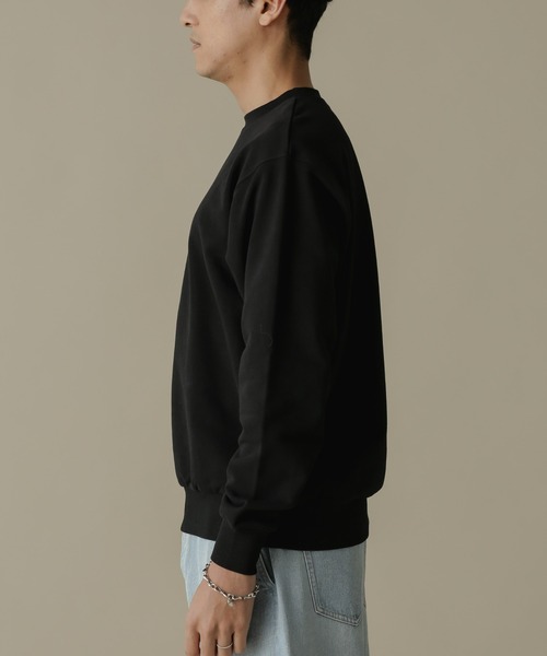 NANO universe（ナノユニバース）の「「NJ/CLUB」HOMESTOCK SORONA裏毛クルーネックスウェット(セットアップ可)（スウェット・メンズ・ブラック/ベージュ・M/L）」の19枚目の写真