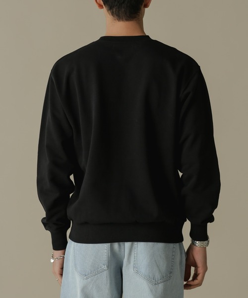 NANO universe（ナノユニバース）の「「NJ/CLUB」HOMESTOCK SORONA裏毛クルーネックスウェット(セットアップ可)（スウェット・メンズ・ブラック/ベージュ・M/L）」の20枚目の写真