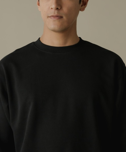 NANO universe（ナノユニバース）の「「NJ/CLUB」HOMESTOCK SORONA裏毛クルーネックスウェット(セットアップ可)（スウェット・メンズ・ブラック/ベージュ・M/L）」の21枚目の写真