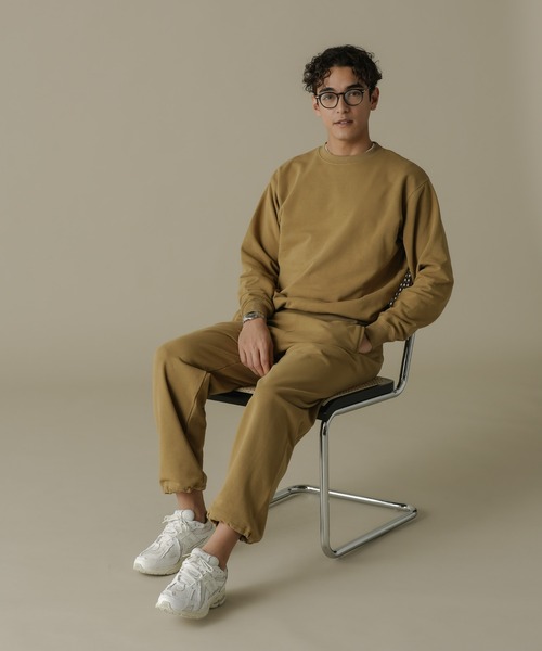 NANO universe（ナノユニバース）の「「NJ/CLUB」HOMESTOCK SORONA裏毛クルーネックスウェット(セットアップ可)（スウェット・メンズ・ブラック/ベージュ・M/L）」の8枚目の写真