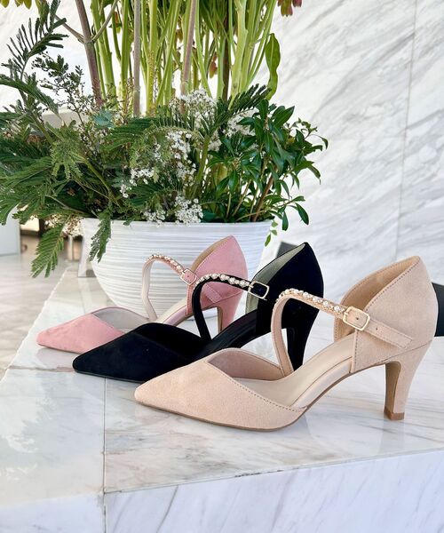 ESPERANZA(エスペランサ)の「斜めストラップパンプス 結婚式二次会 パーティー 24SS(パンプス・レディース・ブラック系/ベージュ系/ピンク系5・24.5cm/22.5cm/23.0cm/23.5cm/24.0cm)」の9枚目の写真