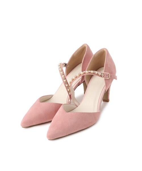 ESPERANZA(エスペランサ)の「斜めストラップパンプス 結婚式二次会 パーティー 24SS(パンプス・レディース・ブラック系/ベージュ系/ピンク系5・24.5cm/22.5cm/23.0cm/23.5cm/24.0cm)」の5枚目の写真