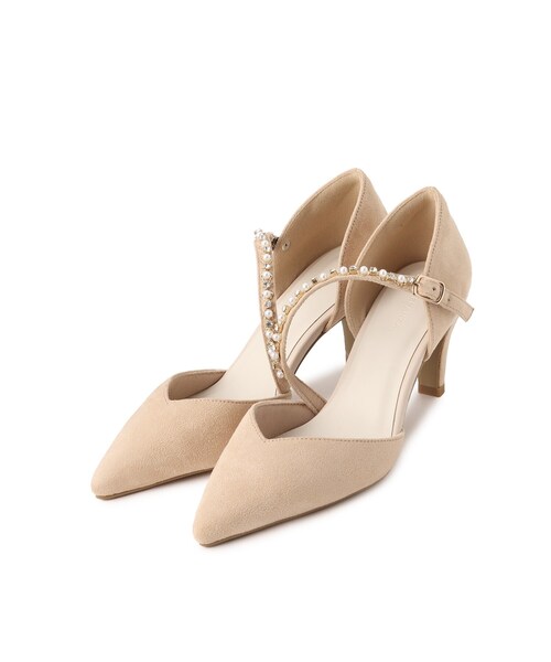 ESPERANZA(エスペランサ)の「斜めストラップパンプス 結婚式二次会 パーティー 24SS(パンプス・レディース・ブラック系/ベージュ系/ピンク系5・24.5cm/22.5cm/23.0cm/23.5cm/24.0cm)」の4枚目の写真