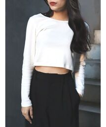 EVRIS | ベーシッククロップドロンT(Tシャツ/カットソー)