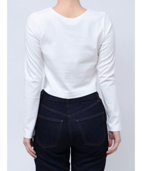 EVRIS（エヴリス）の「ベーシッククロップドロンT（Tシャツ/カットソー・レディース・ホワイト/ブラック/グリーン・FREE）」の10枚目の写真