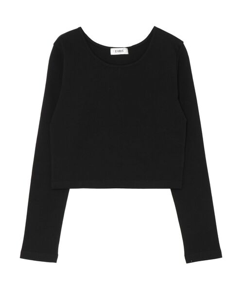 EVRIS（エヴリス）の「ベーシッククロップドロンT（Tシャツ/カットソー・レディース・ホワイト/ブラック/グリーン・FREE）」の5枚目の写真