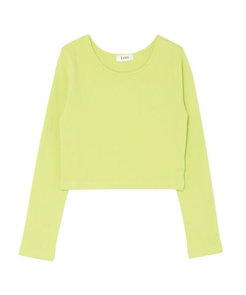 EVRIS（エヴリス）の「ベーシッククロップドロンT（Tシャツ/カットソー・レディース・ホワイト/ブラック/グリーン・FREE）」の6枚目の写真