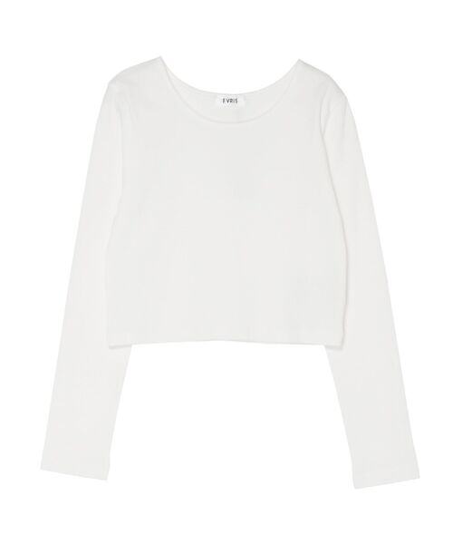 EVRIS（エヴリス）の「ベーシッククロップドロンT（Tシャツ/カットソー・レディース・ホワイト/ブラック/グリーン・FREE）」の7枚目の写真