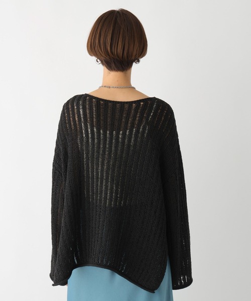 LEPSIM（レプシィム）の「5ゲージテープヤーン長袖プルオーバー　995370（Tシャツ/カットソー・レディース・ライトオリーブ/ブラック/ベージュ・FREE）」の16枚目の写真