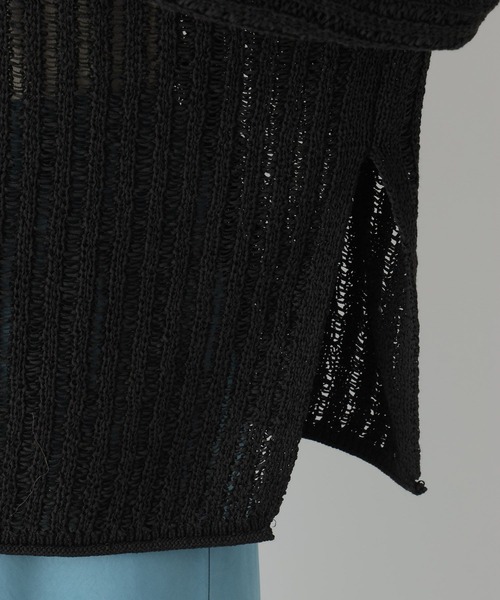 LEPSIM（レプシィム）の「5ゲージテープヤーン長袖プルオーバー　995370（Tシャツ/カットソー・レディース・ライトオリーブ/ブラック/ベージュ・FREE）」の19枚目の写真