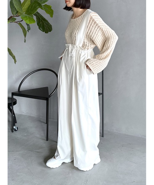 LEPSIM（レプシィム）の「5ゲージテープヤーン長袖プルオーバー　995370（Tシャツ/カットソー・レディース・ライトオリーブ/ブラック/ベージュ・FREE）」の5枚目の写真