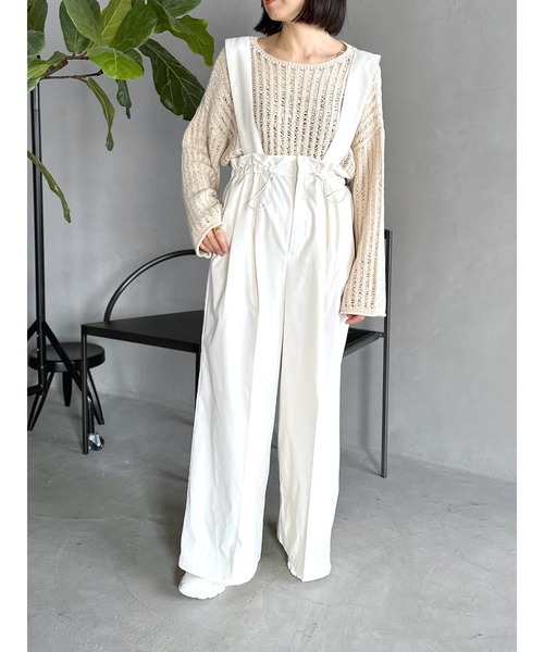 LEPSIM（レプシィム）の「5ゲージテープヤーン長袖プルオーバー　995370（Tシャツ/カットソー・レディース・ライトオリーブ/ブラック/ベージュ・FREE）」の6枚目の写真