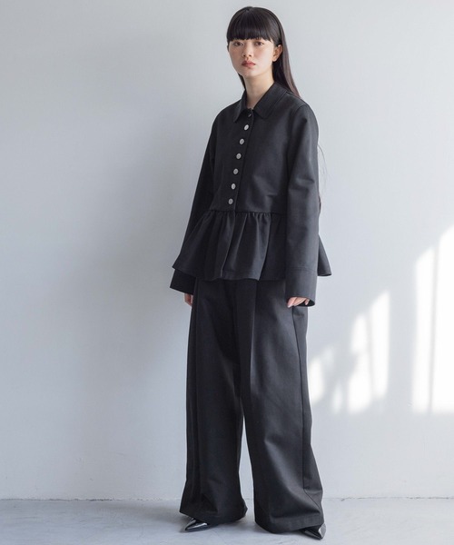 yuw（ユウ）の「タックバギーパンツ 106300（その他パンツ・レディース・ブラック/ナチュラル・MEDIUM/LARGE）」の14枚目の写真