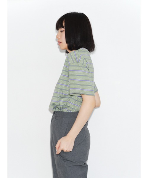 ENCIRCLE(エンサークル)の「【ENCIRCLE/エンサークル】en border T/エンボーダーティー(Tシャツ)(Tシャツ/カットソー・レディース・ベージュ・1)」の6枚目の写真