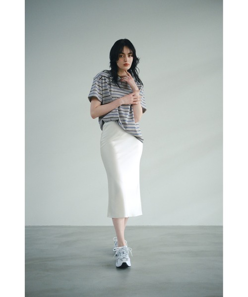 ENCIRCLE(エンサークル)の「【ENCIRCLE/エンサークル】en border T/エンボーダーティー(Tシャツ)(Tシャツ/カットソー・レディース・ベージュ・1)」の7枚目の写真