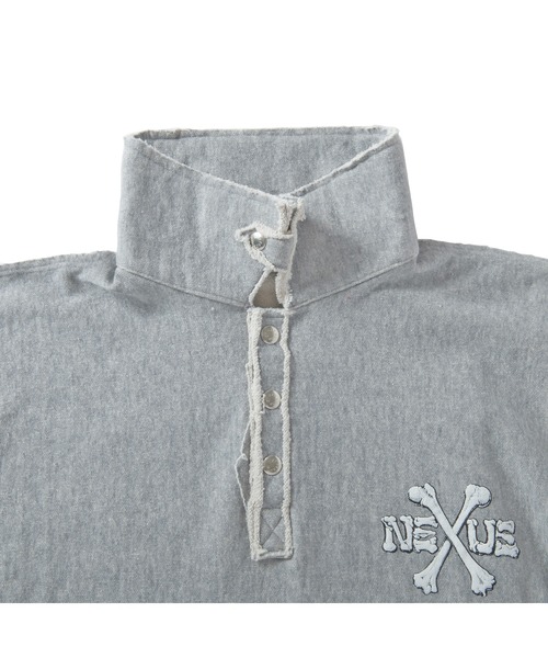 NEXUSVII(ネクサスセブン)の「BONES SNAP PULLOVER SWEAT(スウェット・メンズ・ブラック/ヘザーグレー・MEDIUM/LARGE)」の4枚目の写真