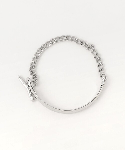 green label relaxing（グリーンレーベルリラクシング）の「メタルカーブバー＆チェーン ブレスレット（ブレスレット・レディース・ゴールド/シルバー・FREE）」の7枚目の写真