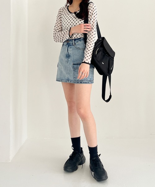 東♡オーダーページ Heather（ヘザー）の「バックオープンシアーTEE 111383（Tシャツ