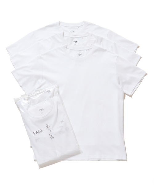 CRIMIE(クライミー)の「CREW NECK T-SHIRT 2P + 1P SERVICE 3P PACK / 無地クルーネック 2P + 1P サービス3P パック(Tシャツ/カットソー・メンズ・ホワイト/マルチ/ブラック/カーキ/ホワイト×ブラック/オートミール/ダークグレー・S/M/L/XL/XXL)」の17枚目の写真