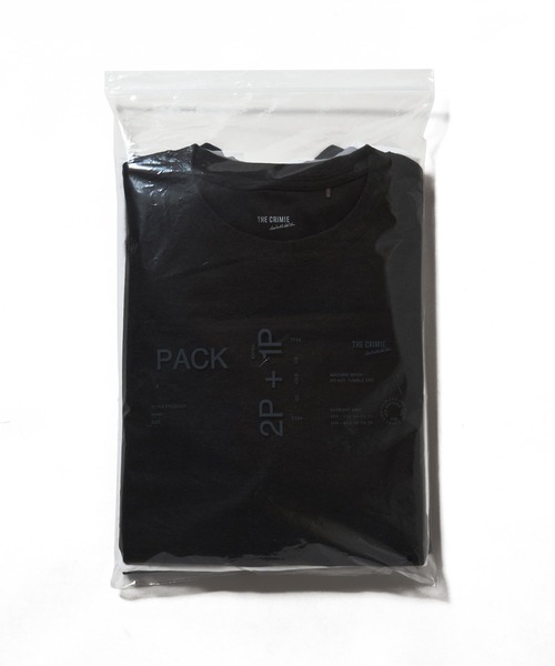 CRIMIE(クライミー)の「CREW NECK T-SHIRT 2P + 1P SERVICE 3P PACK / 無地クルーネック 2P + 1P サービス3P パック(Tシャツ/カットソー・メンズ・ホワイト/マルチ/ブラック/カーキ/ホワイト×ブラック/オートミール/ダークグレー・S/M/L/XL/XXL)」の16枚目の写真