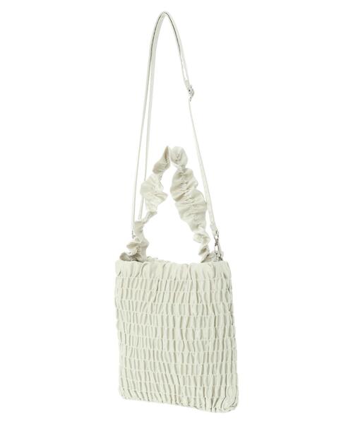 earth music&ecology（アースミュージックアンドエコロジー）の「シャーリングミニバッグ（エコバッグ/サブバッグ・レディース・ミント/ブラック/アイボリー・FREE）」の6枚目の写真