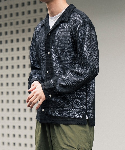 COLIN(コリン)の「COLIN:MONOTONE LACE SHIRTS / モノトーン レース シャツ(シャツ/ブラウス・メンズ・ブラック・M/L)」の17枚目の写真