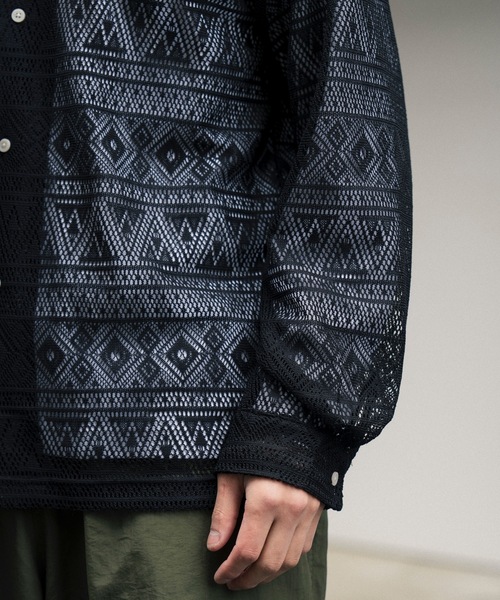 COLIN(コリン)の「COLIN:MONOTONE LACE SHIRTS / モノトーン レース シャツ(シャツ/ブラウス・メンズ・ブラック・M/L)」の20枚目の写真