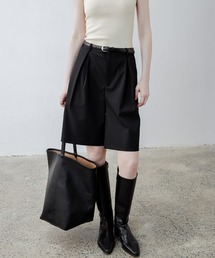 【tageechita】ワンタックハーフパンツ