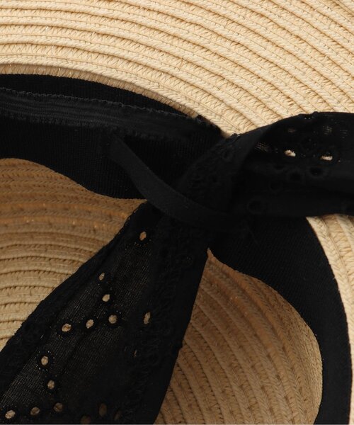 apres les cours（アプレレクール）の「リボン付きカンカン帽_UVカット（ハット・キッズ・ブラック/ベージュ・54/52/50/48）」の11枚目の写真