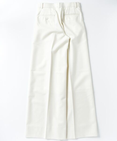 JOHN LAWRENCE SULLIVAN(ジョンローレンスサリバン)の「WOOL FLANNEL WIDE TROUSERS(スラックス・レディース・ホワイト/ネイビー・X-SMALL/SMALL)」の3枚目の写真