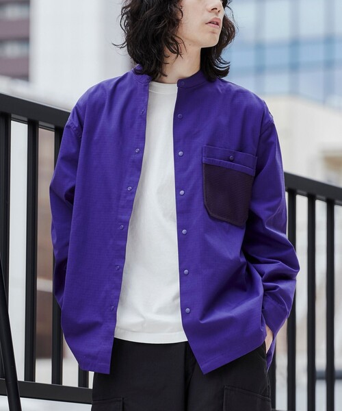 coen(コーエン)の「<Parknik>アウトドアシャツ(シャツ/ブラウス・メンズ・パープル/ベージュ/ブラック・XL/L/M)」の3枚目の写真