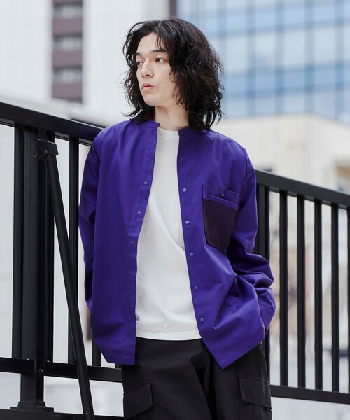 coen(コーエン)の「<Parknik>アウトドアシャツ(シャツ/ブラウス・メンズ・パープル/ベージュ/ブラック・XL/L/M)」の18枚目の写真