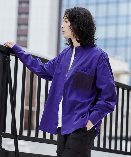 coen(コーエン)の「<Parknik>アウトドアシャツ(シャツ/ブラウス・メンズ・パープル/ベージュ/ブラック・XL/L/M)」の20枚目の写真