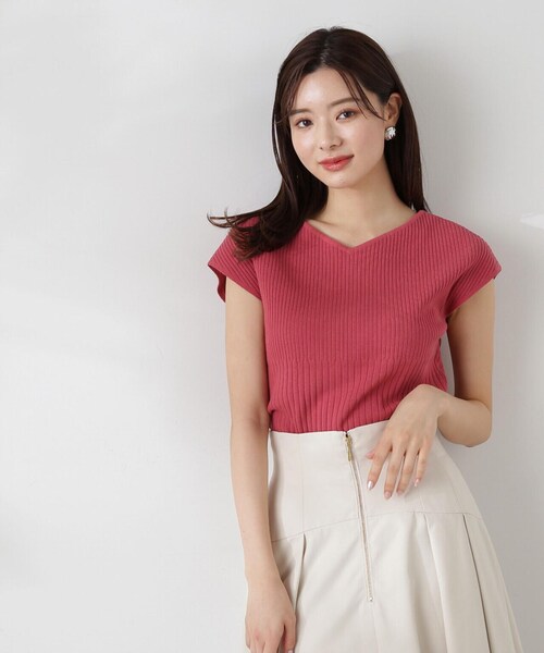 PROPORTION BODY DRESSING（プロポーションボディドレッシング）の「変わり編み２ＷＡＹリブニット / 1214170421（ニット/セーター・レディース・ホワイト系その他/ピンク/ネイビー・FREE）」の3枚目の写真