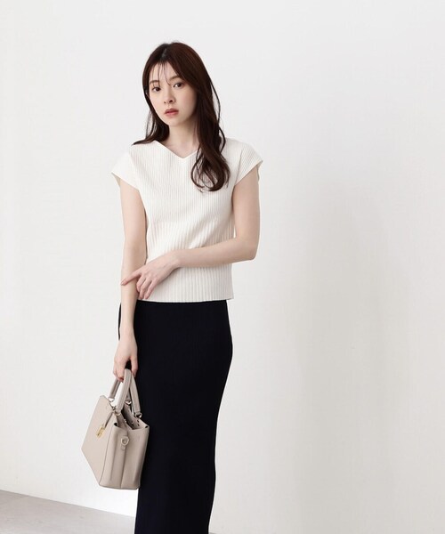 PROPORTION BODY DRESSING（プロポーションボディドレッシング）の「変わり編み２ＷＡＹリブニット / 1214170421（ニット/セーター・レディース・ホワイト系その他/ピンク/ネイビー・FREE）」の8枚目の写真