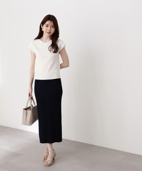 PROPORTION BODY DRESSING（プロポーションボディドレッシング）の「変わり編み２ＷＡＹリブニット / 1214170421（ニット/セーター・レディース・ホワイト系その他/ピンク/ネイビー・FREE）」の10枚目の写真