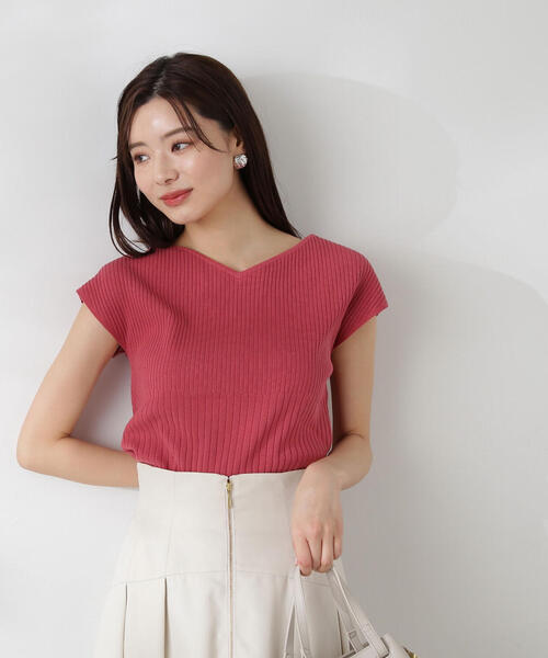 PROPORTION BODY DRESSING（プロポーションボディドレッシング）の「変わり編み２ＷＡＹリブニット / 1214170421（ニット/セーター・レディース・ホワイト系その他/ピンク/ネイビー・FREE）」の17枚目の写真