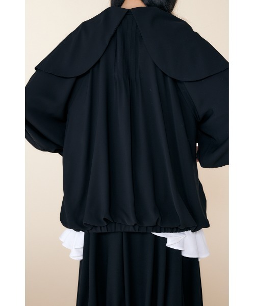 ENFOLD TACK BLOUSON エンフォルド タックブルゾン36サイズ ENFOLD（エンフォルド）の「パウダリーツイル タックブルゾン