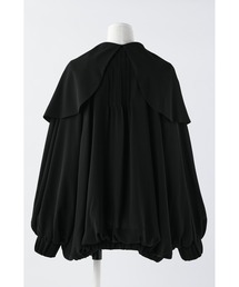 ENFOLD エンフォルド　TACK BLOUSON ケープタックブルゾン38 ENFOLD（エンフォルド）の「パウダリーツイル タックブルゾン