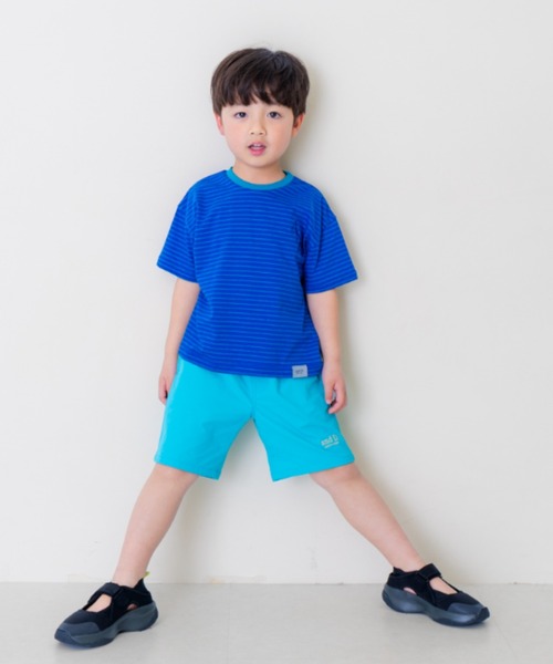 and D. petit main(アンドディープティマイン)の「【リンク】オーバーサイズボーダー半袖T(Tシャツ/カットソー・キッズ・ピンク系その他/ネイビー/ブルー・90cm/100cm/110cm/130cm/120cm)」の9枚目の写真