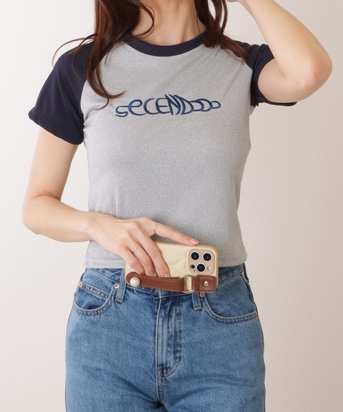 Lace Ladies(レースレディース)の「バイカラー ラグラン スリーブ コンパクト トップス(Tシャツ/カットソー・レディース・ピンク/グレー・S/XL/M)」の8枚目の写真