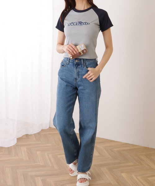 Lace Ladies(レースレディース)の「バイカラー ラグラン スリーブ コンパクト トップス(Tシャツ/カットソー・レディース・ピンク/グレー・S/XL/M)」の11枚目の写真