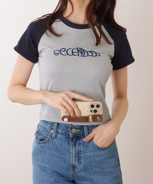 Lace Ladies(レースレディース)の「バイカラー ラグラン スリーブ コンパクト トップス(Tシャツ/カットソー・レディース・ピンク/グレー・S/XL/M)」の12枚目の写真